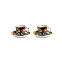 Set 2 Espresso Cup Le Pupazze Black 100 ml