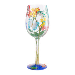 Bejewelled Butterfly Wine Glass 22.5cm