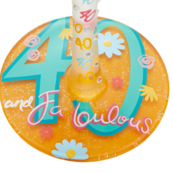 Alternative view of Happy 40th Birthday Wine Glass 22,5 cm