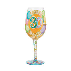 Happy 30th Wine Glass 22,5 cm