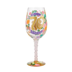 Happy 70th Wine Glass 22,5 cm