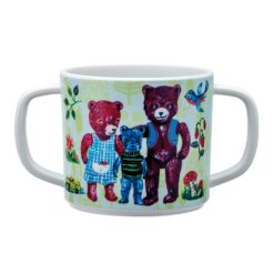 Double-handled cup with anti-slip base