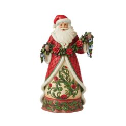 12th Annual Santa with Garland Figurine 31 cm