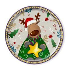 Round Serving Plate Christmas Reindeer 31 cm