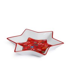 Tray Christmas Star Red 21x22 cm