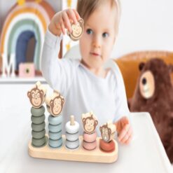 Alternative view of Ξύλινο Παιχνίδι στοίβαξης Monkey 25,5x8x13,5 cm