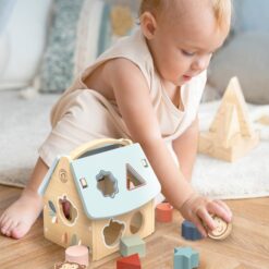 Alternative view of Ξύλινο Σπίτι ταξινόμησης με 8 κύβους 19,5x17x18,5 cm