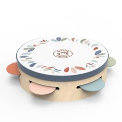 Ξύλινο Πολύχρωμο ντέφι 17,5x17,5x4,5 cm