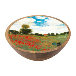 Ξύλινο Μπωλ Εκτυπωμένο "Les Coquelicots" Monet 20 cm