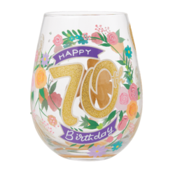 70th Birthday Glass 12,5 cm