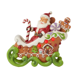 Sharing Sweet Holiday Cheer (Santa LED Sleigh Figurine) 17,5 cm