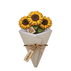 Get Well Soon 3D Flower Figurine Card 8,5 cm