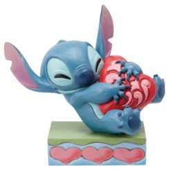 Heart Struck (Stitch Hugging Heart Figurine) 13 cm