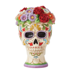 Day of the Dead Skull Flower Figurine 13,5 cm