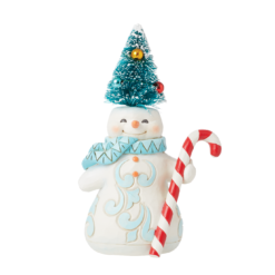 Snowman with Sisal Tree Hat Pint Figurine 14,5 cm