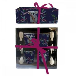 Σετ 4 Κούπες Espresso Με Κουταλάκια Koala 90 ml 8 cm