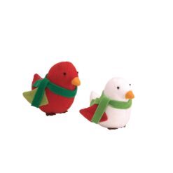 Holiday Bird Ornaments White 10 cm