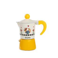 Moka Coffee Maker Cocorico Yellow (2-piece item)