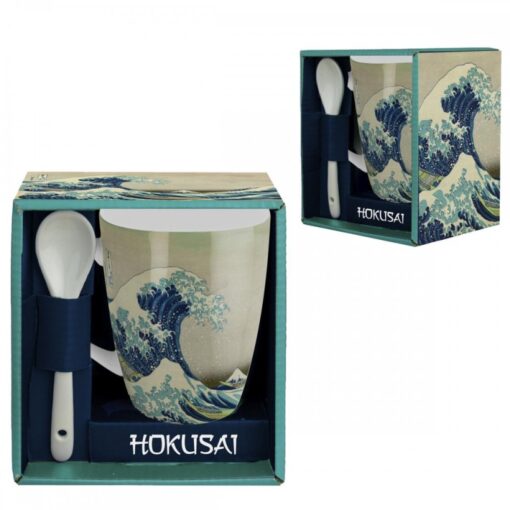 Κούπα "Vague" Hokusai Με Κουταλάκι 300 ml 10 cm