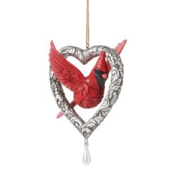 Alternative view of Forever in my Heart Caring Cardinal Hanging Ornament 12,5 cm