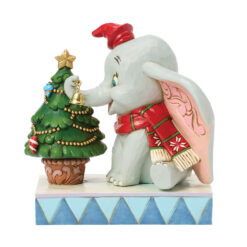 Merry Moments (Dumbo with Christmas Tree Figurine) 14 cm