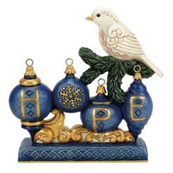 Peaceful Perch (Blue & Gold Hope Sign with Dove) 16,5 cm