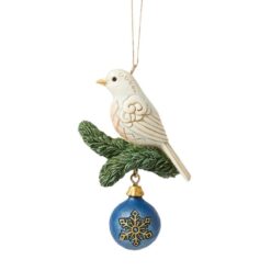 Blue & Gold Dove Hanging Ornament 9,5 cm