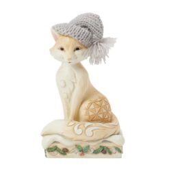 Foxy Festive Spirit (White Woodland Fox with Knitted Hat) 12,5 cm