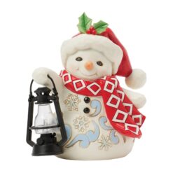 Twinkle Bright (Snowman with Oversized Lantern Pint Figurine) 12 cm