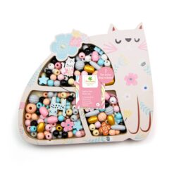 Ξύλινες Χάντρες Γάτα