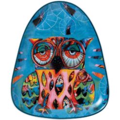 Triangle Ceramic Plate Owl