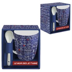 Κούπα Με Κουταλάκι "Mur Je T'Aime" 300 ml 13x12 cm