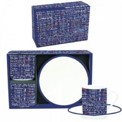 Σετ 2 Κούπες Με Πιατάκια Σε Κουτί Δώρου "Mur Je T'Aime" 7,5x10 cm