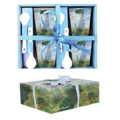 Σετ 4 Κούπες Espresso Με Κουταλάκια "La Promenade" Monet 90 ml 19x19 cm