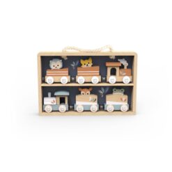 Συλλογή 6 Ξύλινων Τρένων 27,8x3,6x18 cm