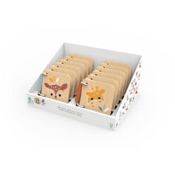 Ξύλινα Βιβλιαράκια Με Εικόνες (Ζούγκλα/Δάσος) (Ass 12 τεμ) 9x8x2 cm