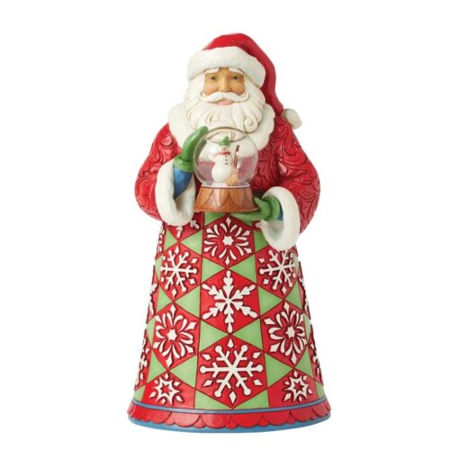 Frosty Keepsake (Santa holding Snowman Mini Globe) 27 cm