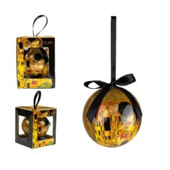 Χριστουγεννιάτικη μπάλα σε συσκευασία "Le Baiser" Klimt 7,5 cm