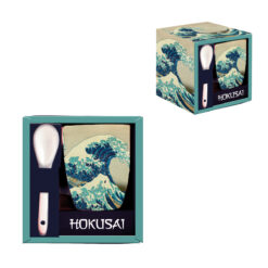 Κούπα Με Κουταλάκι Espresso "Vague" Hokusai 250 ml 10x9,5 cm