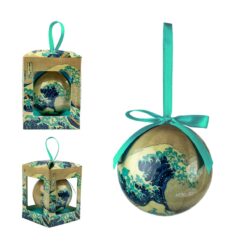 Χριστουγεννιάτικη Μπάλα Σε Συσκευασία "Vague" Hokusai 7,5 cm