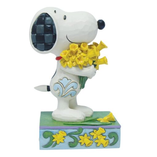 Snoopy with Daffodils Figurine 13 cm