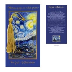 Μεταλλικός Σελιδοδείκτης Με Εκτυπωμένη Κάρτα "Nuit Etoilee" Van Gogh 7,5x14 cm