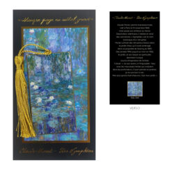 Μεταλλικός Σελιδοδείκτης Με Εκτυπωμένη Κάρτα "Les Nympheas" Monet 7,5x14 cm