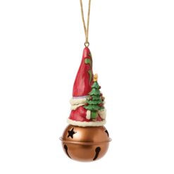 Alternative view of Christmas Gnome on Bell Hanging Ornament 10 cm