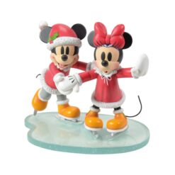 Mickey & Minnie Christmas Ice Skating Figurine 15 cm