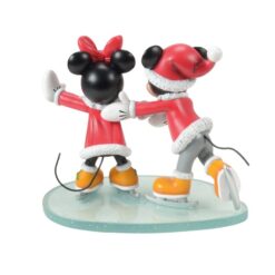 Alternative view of Mickey & Minnie Christmas Ice Skating Figurine 15 cm