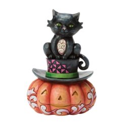 Meow-Gical Halloween (Cat Sitting on Top Hat Figurine) 13 cm