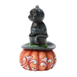 Alternative view of Meow-Gical Halloween (Cat Sitting on Top Hat Figurine) 13 cm