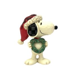 Snoopy with Heart Wreath Mini 8,5 cm