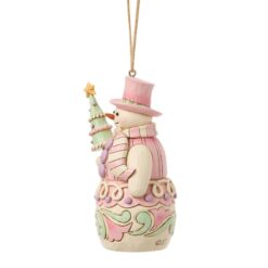 Alternative view of Snowman with Tree Hanging Ornament 11 cm